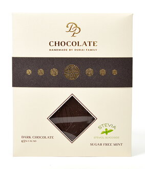 Tabulková čokoláda Basic bez cukru hořká 65% se silicí máty (70g)
