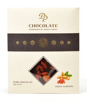 Tabulková čokoláda Basic hořká s goji a mandlemi (70g)