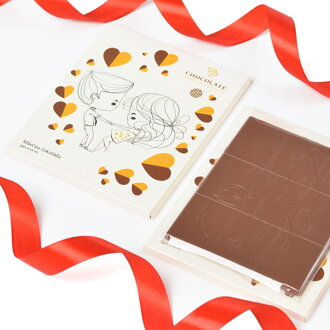 Tabulková mléčná čokoláda 39% Valentýn (70g)