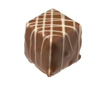 Čokoládový brownies s banánovou ganache v mléčné čokoládě