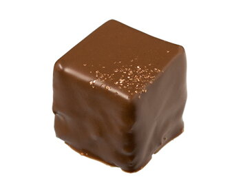 Čokoládový brownies s ganache z kaštanového pyré s rumem v mléčné čokoládě
