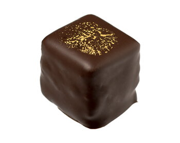 Čokoládový brownies s kávovou ganache v hořké čokoládě