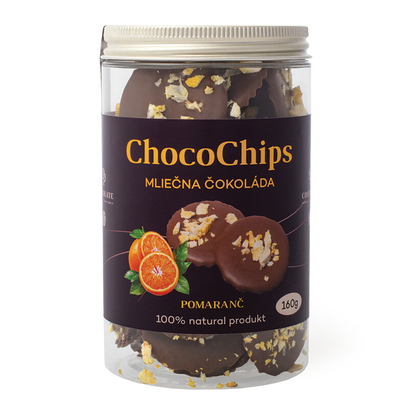 ChocoChips - Mléčná čokoláda s pomerančem (800g) ChocoChips - Mléčná čokoláda s pomerančem (800g)
