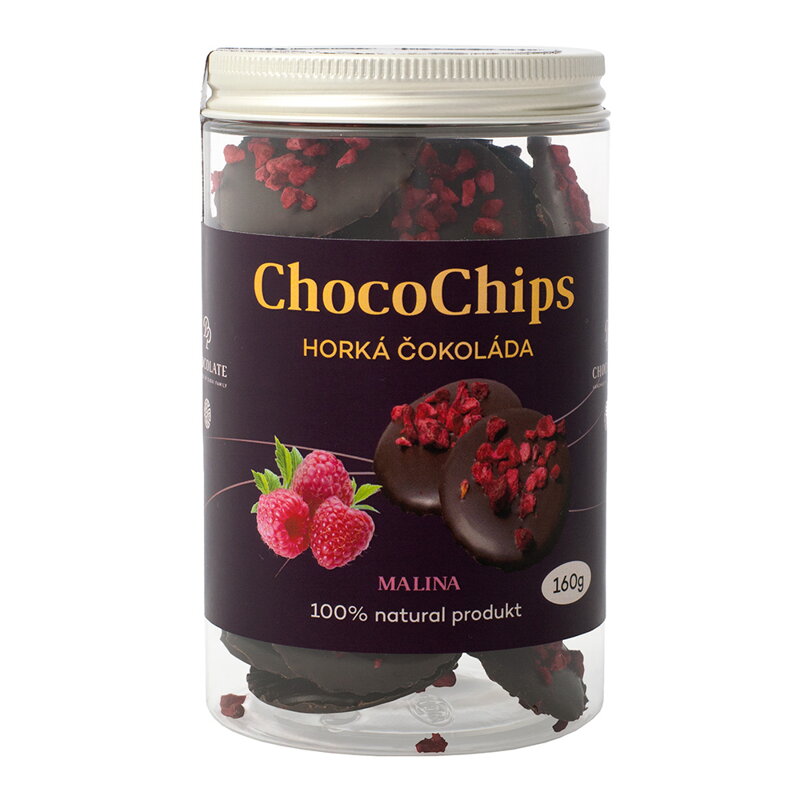 ChocoChips - Hořká čokoláda s malinami (800g)