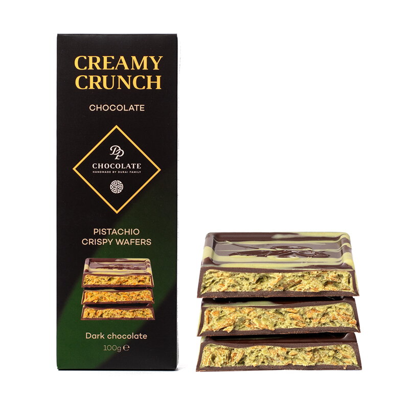 Tabuľka Creamy Crunch – Pistáciová s francúzskou palacinkou (100g) Tabuľka Creamy Crunch – Pistáciová s francúzskou palacinkou (100g)