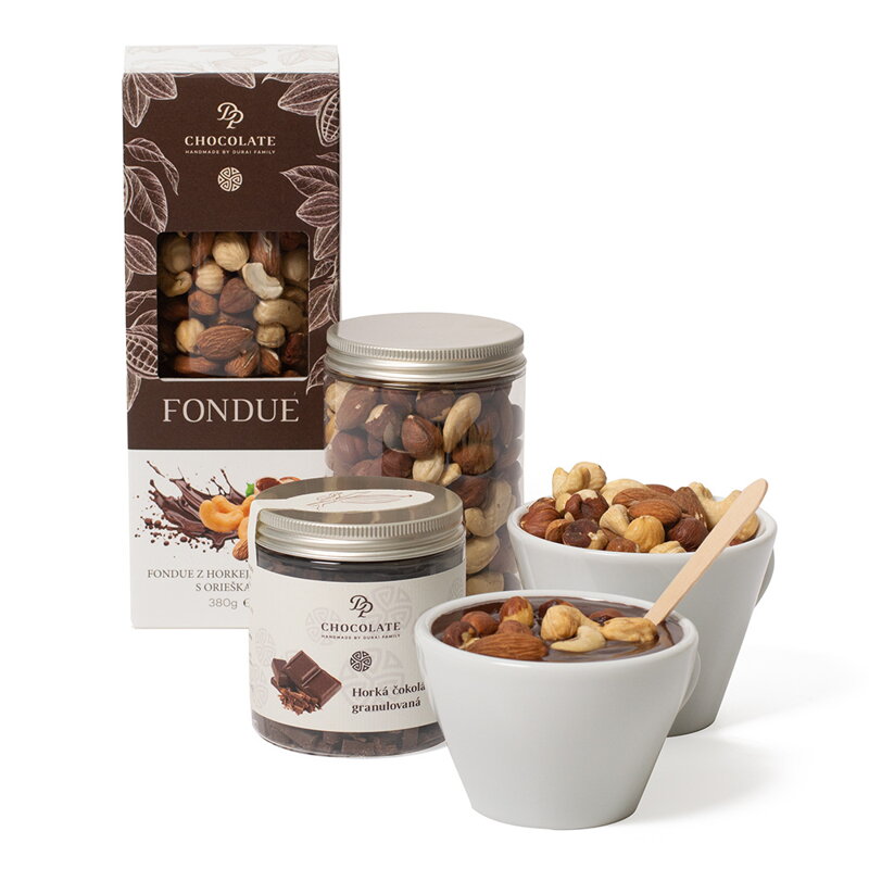Fondue z horkej čokolády s orieškami (380g) Fondue z horkej čokolády s orieškami (380g)