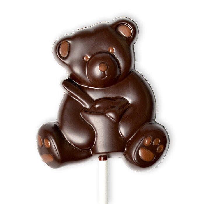 Lízátko Medvídek z hořké čokolády (20g)