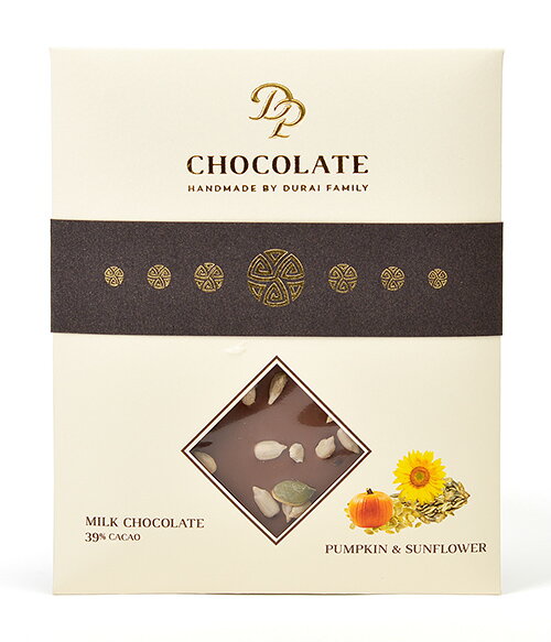 Tabulková čokoláda Basic mléčná se semeny slunečnice a dýně (70g)
