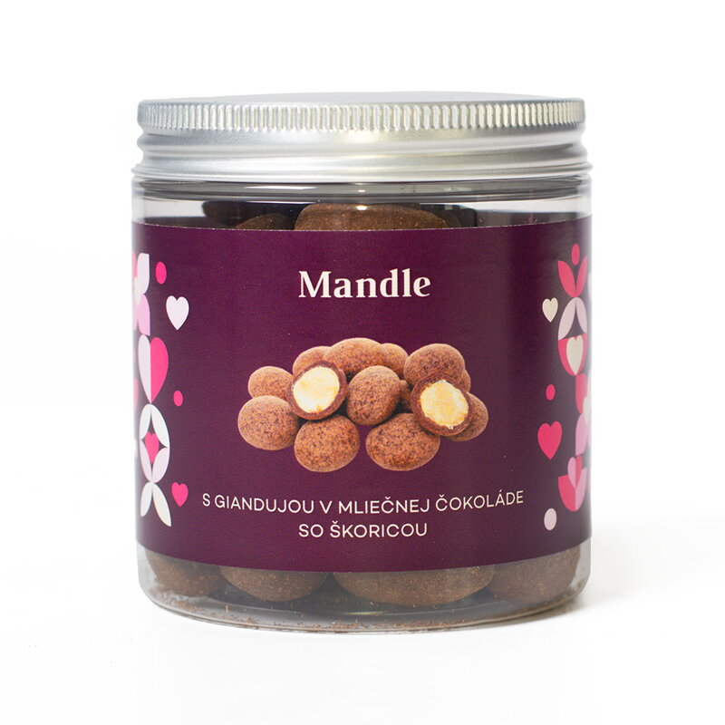 Vianoce 2025 - Mandle s giandujou v mliečnej  čokoláde so škoricou (150g)