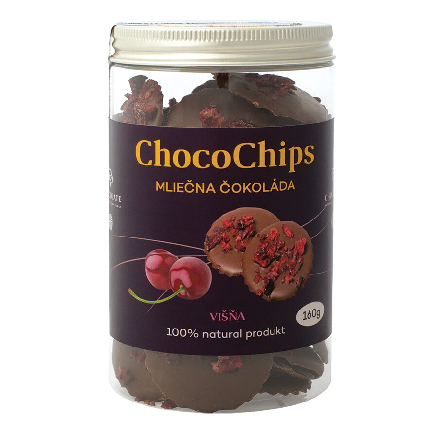 ChocoChips - Mléčná čokoláda s višněmi (800g)