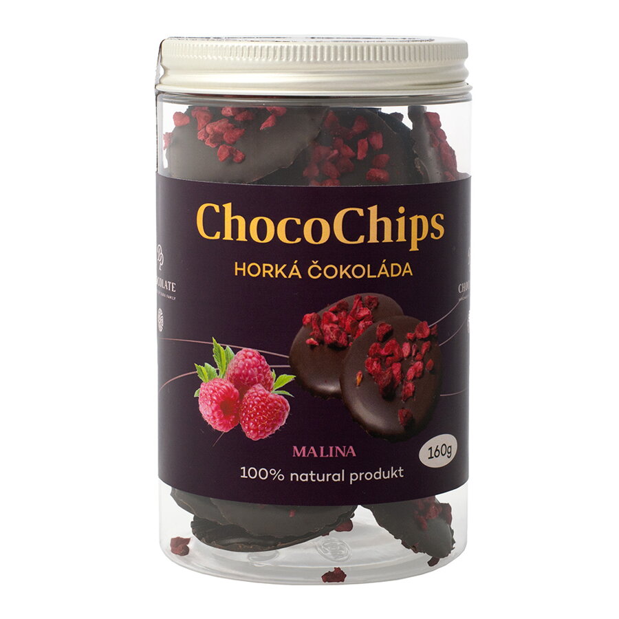 ChocoChips - Hořká čokoláda s malinami (800g)