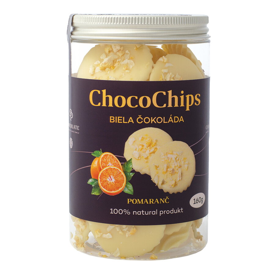 ChocoChips - Bílá čokoláda s pomerančem (800g)