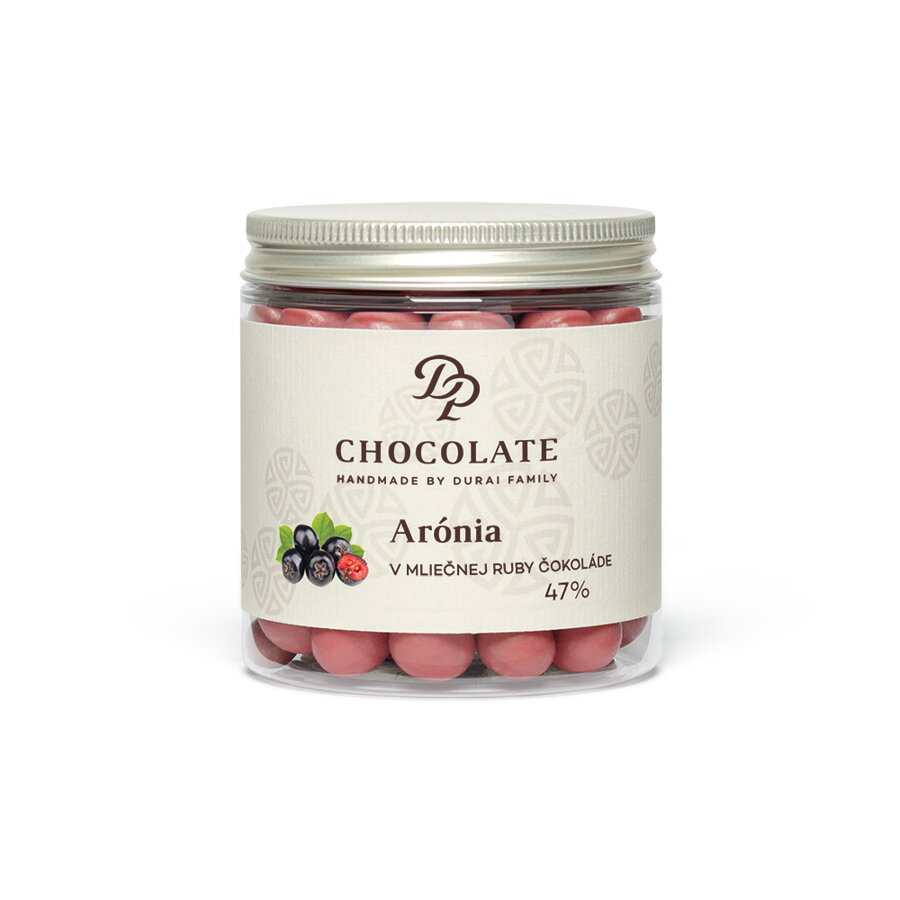 Dražé - Arónia v mliečnej čokoláde RUBY (180g)