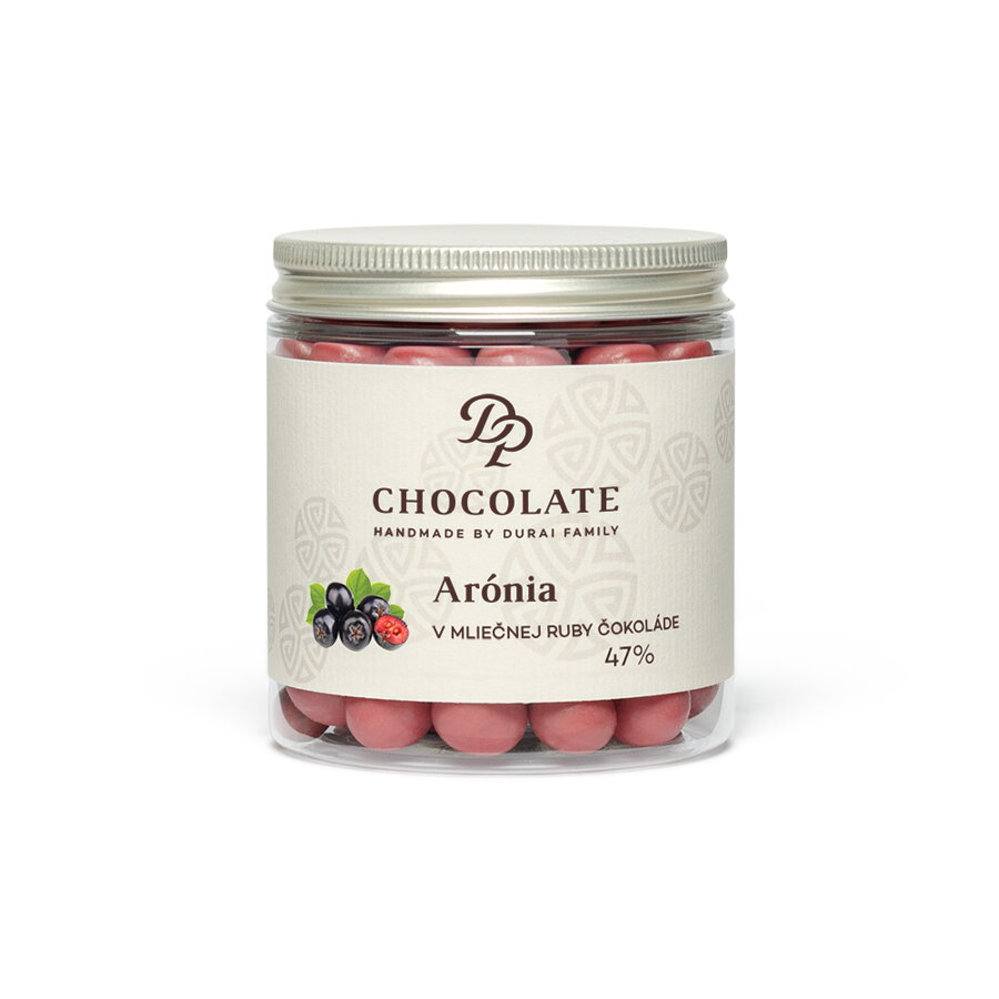 Dražé - Arónia v mliečnej čokoláde RUBY (180g) (balenie 5ks)