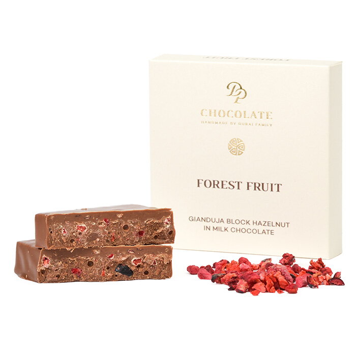 Gianduja Block Hazelnut Forest Fruit (30g)