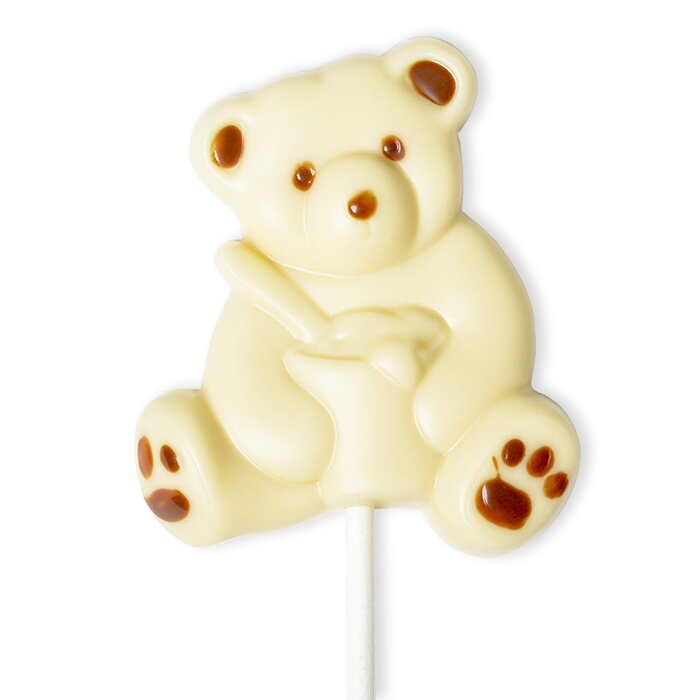 Lízátko Medvídek z bílé čokolády (20g)