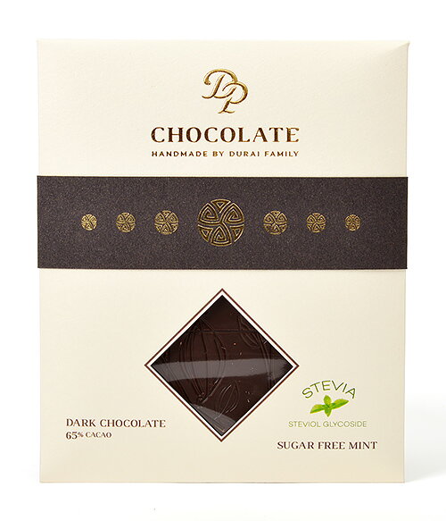 Tabuľková čokoláda Basic bez cukru horká 65% so silicou mäty (70g) (balenie 5ks)