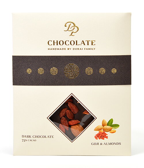 Tabuľková čokoláda Basic horká s goji a mandľami (70g) (balenie 5ks)