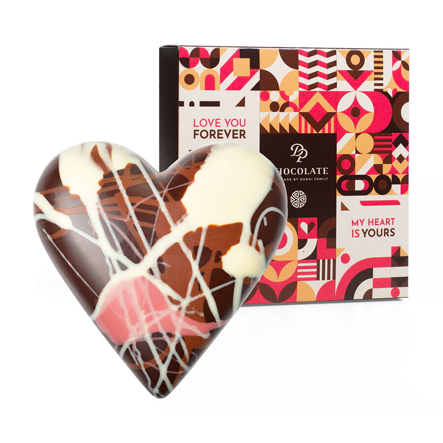 Srdiečko z horkej čokolády s lieskovými orechmi (100g)