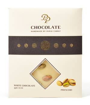 Tabulková čokoláda Basic bílá s pistáciemi (70g)